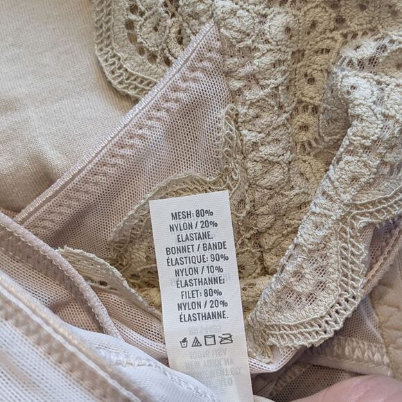 AERIE Lace floral wireless bralette size Medium NEW B020 - Picture 2 of 8